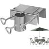 Generico Supporto per Ombrello da Ringhiera,per Ombrello da Ringhiera per Terrazza - Portatile per Piscina Giardino Balcone attività All'aperto