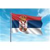 OEDIM Bandiera della Serbia | 150 x 85 cm | Rinforzata e con impunture | Bandiera con 2 occhielli metallici e resistente all'acqua