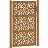 vidaXL Cancello da Giardino 100x150 cm Acciaio Corten Design a Foglia, cancello di Recinzione, cancello Esterno, cancello del Metallo
