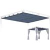 QUICK STAR - Tetto di ricambio per gazebo Pergola Firenze, 3 x 3 m, grigio