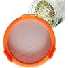 Generic Coperchi per barattoli di vetro - 10 x 10 x 2 cm Coperchi per barattoli di germinazione | medica e germogli di fagioli verdi | Filtro in rete in acciaio inox per semi di broccoli, medica