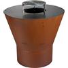 La Ferrotecnica Azalea Barbecue a Legna Design Moderno Ideale per Grigliate in Compagnia Made in Italy (Effetto Corten)