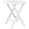 vidaXL Tavolo da Giardino Pieghevole Bianco Ø 46 cm Massello di Acacia, Tavolo da Giardino Pieghevole, Tavolo da Patio, Mobile da Esterno