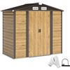 Outsunny 7x4ft Capanno Giardino Facile Montaggio Kit Fondazione Naturale