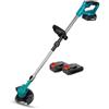 openspaceshop Decespugliatore elettrico 2 Batterie litio 24V Tagliaerba tagliabordi rasaerba