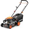 FUXTEC - tagliaerba a scoppio RM4346Eco - motore 4 tempi 146cc - larghezza taglio 42cm - cesto raccolta 40L - altezza taglio regolabile 7 livelli - leggero e maneggevole per piccoli giardini