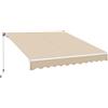 Soberine Tenda da Sole per Esterno Balcone a Bracci Estensibili Avvolgibile Retrattile con Manovella Regolabile Telaio Aste Telescopiche 300 x 250 cm Beige