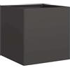 vidaXL Fioriera Nera 40x40x40 cm in Acciaio Laminato a Freddo, Vaso per Piante, Supporto per Piante, Letto rialzato, Supporto per fioriera