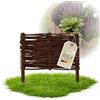 Floranica 1 pezzo Recinzione in vimini 20 cm x 30 cm - Staccionata da giardino intrecciata Palizzata Recinzione naturale Bordo aiuola