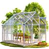 GARDEBRUK® Serra da Giardino in Alluminio 4,8m² 250x190cm incl. 4 Lucernari Coltivazione Orto per Piante Giardinaggio 7,7m³