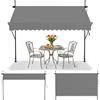 UISEBRT Tenda da Sole a Bracci con Manovella, 250x120cm Protezione per Balcone Regolabile, Senza Forare, protezione UV Tenda da sole per finestre, terrazze, balconi o giardini，Grigio scuro