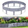 NAIZY Bordo per Prato in plastica Aspetto Pietra 5m Bordatura per Aiuola Bordatura per Falciatura Bordatura per Aiuola in plastica per Palizzata da Giardino 25cm x 23cm (L x H) - 20 Pezzi/5m Grigio