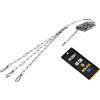 Najder Catena da barbecue rotonda in acciaio inox Ø3 mm Ø60-80 cm con moschettone e girella, catena per barbecue girevole, set di catene per barbecue per appendere la griglia