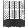 vidaXL Fioriera da Giardino con Graticcio Nero 80x80x136 cm in PP