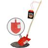 SHW-FIRE - Paletta in acciaio speciale con manico lungo in frassino, lunghezza 130 cm
