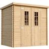 TIMBELA M311C Casetta da Giardino in Legno per Esterni - L204xL142xA200cm/2.22m2 - Piccola Casetta in Legno, Rimessa Attrezzi, Deposito Bici