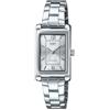 Casio LTP-1234DD-7A Orologio da donna rettangolare standard classico in acciaio inossidabile quadrante argento