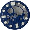 WOMELF Quadrante dell'orologio da 28,5 mm quadrante verde luminoso compatibile con movimento NH35/NH36 con posizione ore 3 (Color : Blue)