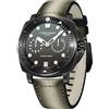 LACZ DENTON PAGANI DESIGN PD1767 Diver Orologi meccanici automatici da uomo in acciaio inossidabile Zaffiro 20Bar Orologio sportivo (PD1767-Nero Grigio-CJ)