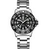 ADDIESDIVE Orologio da uomo con cassa in lega minerale, analogico, al quarzo, lunetta girevole, luminoso, militare, con cinturino in acciaio inossidabile/oliva/kaki cinturino in nylon, Argento