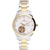 Lorenz - Orologio Classico da donna automatico - Modello Diva Automatic 030262BB - Orologio con diamanti nel quadrante e bilanciere a vista- Cinturino in acciaio bicolore
