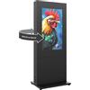 Hagor HP chiosco 46 FS - B2B supporto a colonna indoor per due schermi, back-to-back | formato ritratto | diagonale display: 2 × 46″