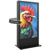Hagor HP chiosco 65 FS - B2B supporto indoor per due display, back-to-back | formato ritratto | dimensioni display: 2 × 65″