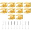 QUARKZMAN Morsetto per Ripiano in Vetro, 10pz Porta Clip in Vetro Regolabile in Oro Ramato per Vetro Spesso 10-12mm, Staffa di Supporto Morsetto a U per Pannello Fisso