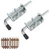 vcsjw 2 chiavistelli a molla, in acciaio inox 304, chiavistello scorrevole con molla, serratura a chiavistello per porte a capannone, porte, finestre, garage (10 x 128 mm)