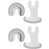 SENRISE 4 lame oscillanti per la rimozione della malta, diamantate a semicerchio, multi-utensile, per la rimozione di intonaco e malta (affilata)
