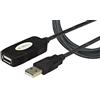 Techly 023646 Cavo Prolunga Attivo Extender USB Hi Speed Estensore di Segnale 10m Nero Nero