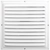KinderCoring Copertura Della Presa D'aria, Griglia di Ventilazione, Lega di Alluminio Quadrata Bianca, Griglia di Ventilazione, Griglia di Ventilazione, 25 cm