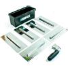 BIHUI Set di Spatole Dentate BIHUI - 6 Spatole per Stuccatura da 280x115mm - Spatole in Acciaio Inox per Colla - Dimensioni 6, 8, 10, 12, 10x20mm.