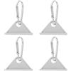 SHINEOFI Set da 4 Ganci Regolabili in Alluminio Argento Design Triangolare per Profilo di Estrusione T, Ganci Mobili per Banco da Lavoro e Officina