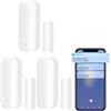 RANRAO 3xZigbee Smart Door Sensor, Sensore per porte e finestre - Tuya Sensore di allarme per porte e finestre wireless Notifiche push per app, Sensore di contatto per finestre wireless per la sicurezza dom