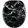 Sanilo Sedile WC, montaggio facile, copriwater con cerniere robuste Marmo nero