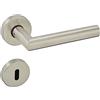 SOTECH Set di maniglie WILMA moderne a leva per porte Acciaio inox BB - Maniglia per porte in acciaio inox - Set di maniglie a leva per porte interne con materiale di fissaggio