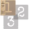 NAKLEO Stencil Numeri per Pittura 12 Pezzi Set, 14cm Cifre e Segni Typewriter Carattere, Stampini Plastica e Riutilizzabile, Modello Artigianato Fai da te, Pareti Muro Legno Tessuto