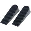 TopHomer 2 fermaporta in gomma resistente, fermaporta a cuneo per pavimento, fermaporta antiscivolo, nero