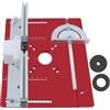 Gdfnmogo Tavolo fresa in alluminio per la lavorazione del legno e fresatura elettrica del legno, inserto con piastra ribaltabile con calibro per mitra, lega antiruggine, 240 x 2 (rosso)