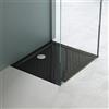 Mai & Mai Piatto Doccia 70x80x4 cm con Piletta di Scarico Inclusa (AL01)| Superficie Antiscivolo | Acrilico Nero Rettangolare Lucia02AR