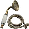 Jorzer Accessori Per La Doccia a Spruzzo Di Rame Spray Per Doccia Retrò Con Tubo Da 1,5 M, Soffione, Soffione Con Tubo, Doccia a Mano in Rame, Doccia Portatile Retrò, Accessori Per La Doccia Per Bagno