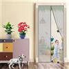 TOPZXL Tenda A Fili, Tenda A Fili Per Esterno, Zanzariera Magnetica Porte, 120x240cm Mosche Per Porta Esterna, Realizzato In Poliestere, Resistente, Non Sbiadisce, Grigio, 663 Taglie