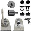 TENDEEVOLUTION Kit Riparazione Tende da Sole per Esterno Personalizzabile con Diversi colori e Misure. Kit con Arganello per Tende da Sole, Staffe Supporto e Calotte (BIANCO 63 MM)