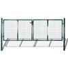 vidaXL Cancello per Recinzione in Acciaio 300x125 cm Verde
