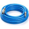 Topolenashop Tubo Aria Compressa 15 m per Compressore - PVC Rinforzato Alta Pressione 300 PSI - Diametro Interno 10 mm (10x15 mm) Raccordi Rapidi 1/4'' Uso Officina Professionale 13151