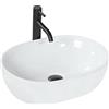 Rea - Lavabo Da Appoggio Amelia 48 Lavandino Bagno 480 X 345 X 135 mm Ceramica (Bianco)