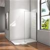 AICA Walk In Parete Doccia in Vetro 6 mm Temperato Trasparente Anticalcare Telaio in Comato Lucido 75x185 cm