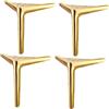 XINGWANGG Set di 4 Gambe per Divano Triangolari in Metallo,Moderni Piedini per Mobili in Acciaio,Piedi di Ricambio Fai da te di per Tavolo,Armadietto,Tavolino,Sedia,Poltrona,con Viti (12cm(4.7in),Gold-A)