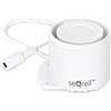 seQrell, Sirena wireless da interno da 125 dB con adattatore di alimentazione. Riceve il segnale di allarme lontano dal modulo di allarme principale. Piccola e potente. S-01